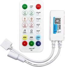 کنترلر دیجیتال موزیکال SP64CE SPI RGB+2CH PWM CCT ریموت RF